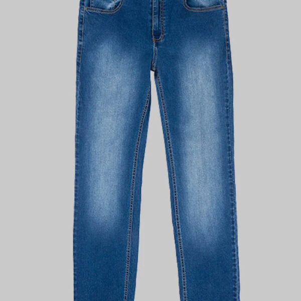 BLUE MID WASH STRECH & NARROW DENIM PANT