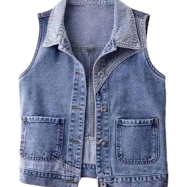Women Spring Summer Vintage Denim Vest