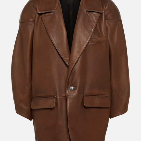 Oversized Leather Blazer
