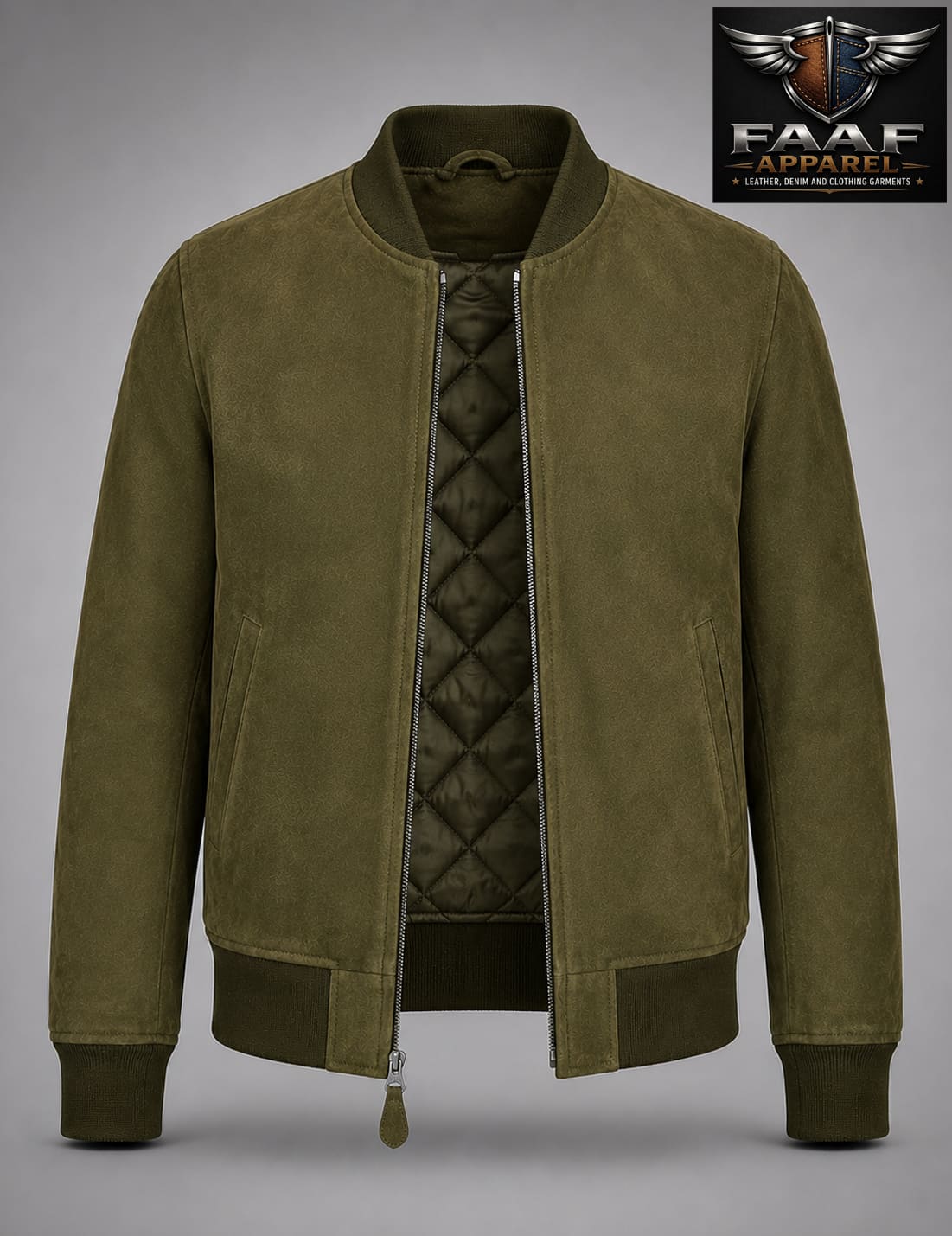 Leather_jacket_green_color7frontopen