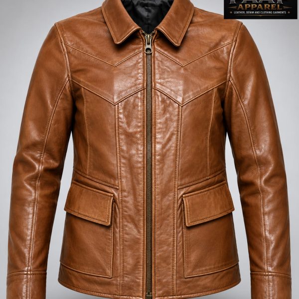 Mens Leather Jacket - Real Lambskin Classic Vintage Style Leather Jackets