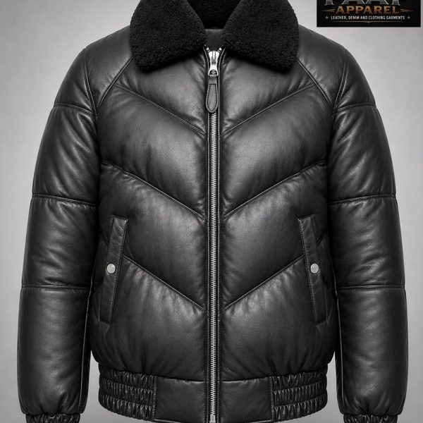 Urban black jacket, lamb leather