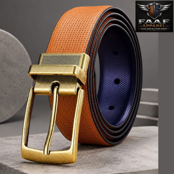 Men's Leather Reversible Belt Classic Fashion Designs, With Rotated Buckle Dropship Durable