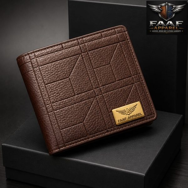 Textured Genuine Leather Classic Slim Bifold Wallet for Men - Luxury Minimalist Design
