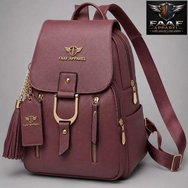 Women's Large Capacity Backpack Leather Bag
