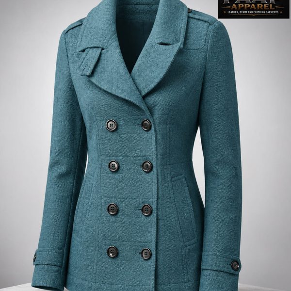 Women's Bouclé Coat Double Breasted Rerver Collar Sherpa Button Down Short Coat