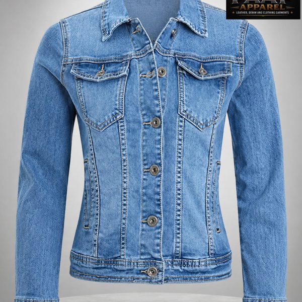 Women Slim Fit Buttoned Denim Jacket