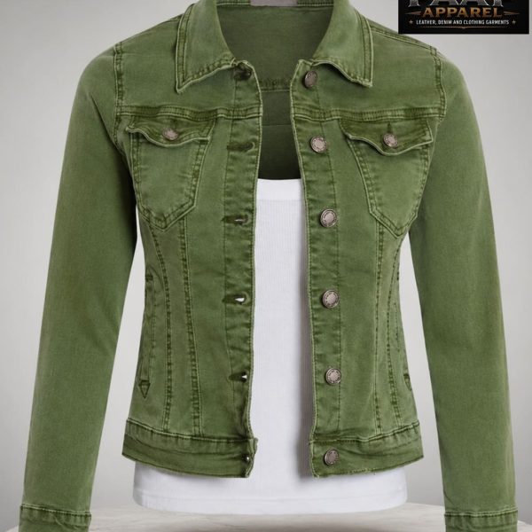 Women Fitted Stretch Denim Jacket for Women Jean Jackets Size
