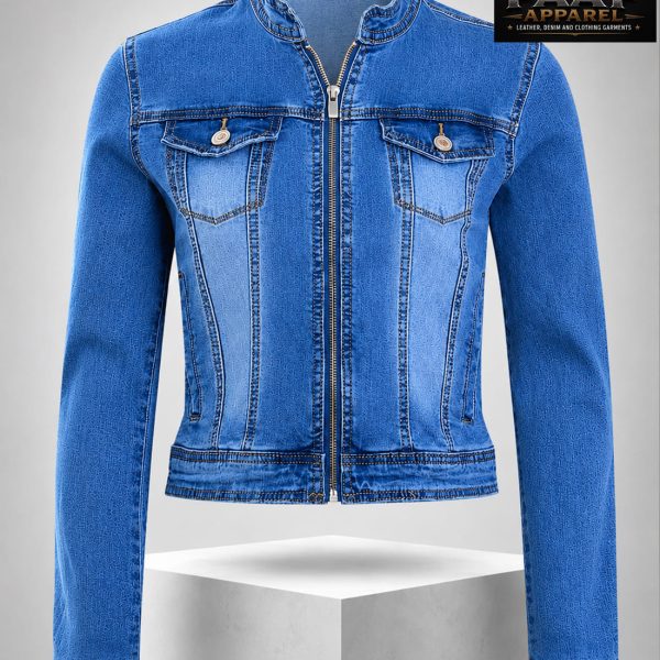 Blue Short Denim Jacket for Women Premium Quality Export Denim Stuff