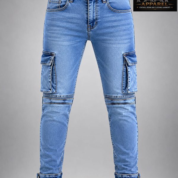 Men's Slim Fit Stretch Ripped Jeans Cargo Skinny for Men, Distressed Destroyed Straight Leg Fashion Comfort Flex Waist Jeans,