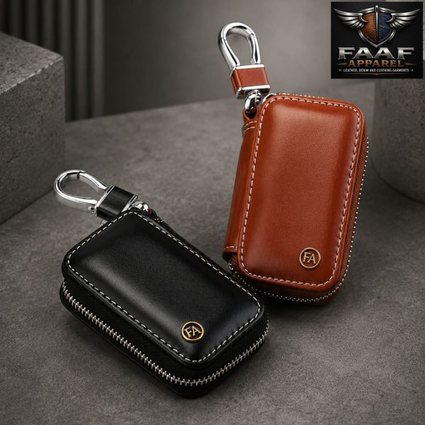 Car Key-Chain Bag Leather Smart Key-Holder Cover Remote Fob Zipper-Case Supply