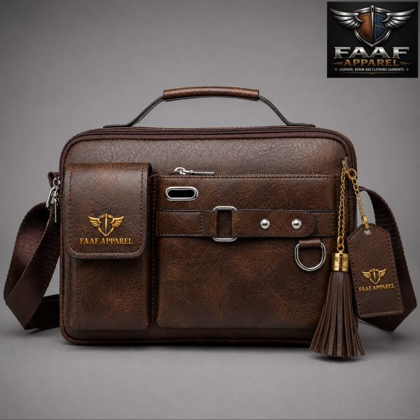 PU Leather Business Messenger Bag