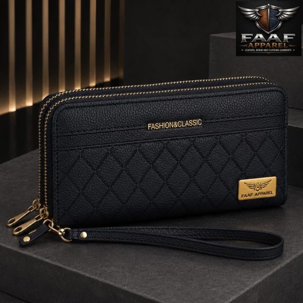 Long Women's Wallet Female Purses Tassel Coin Purse Card Holder Wallets Double Zipper Pu Leather Clutch Luxury Money Phone Bag